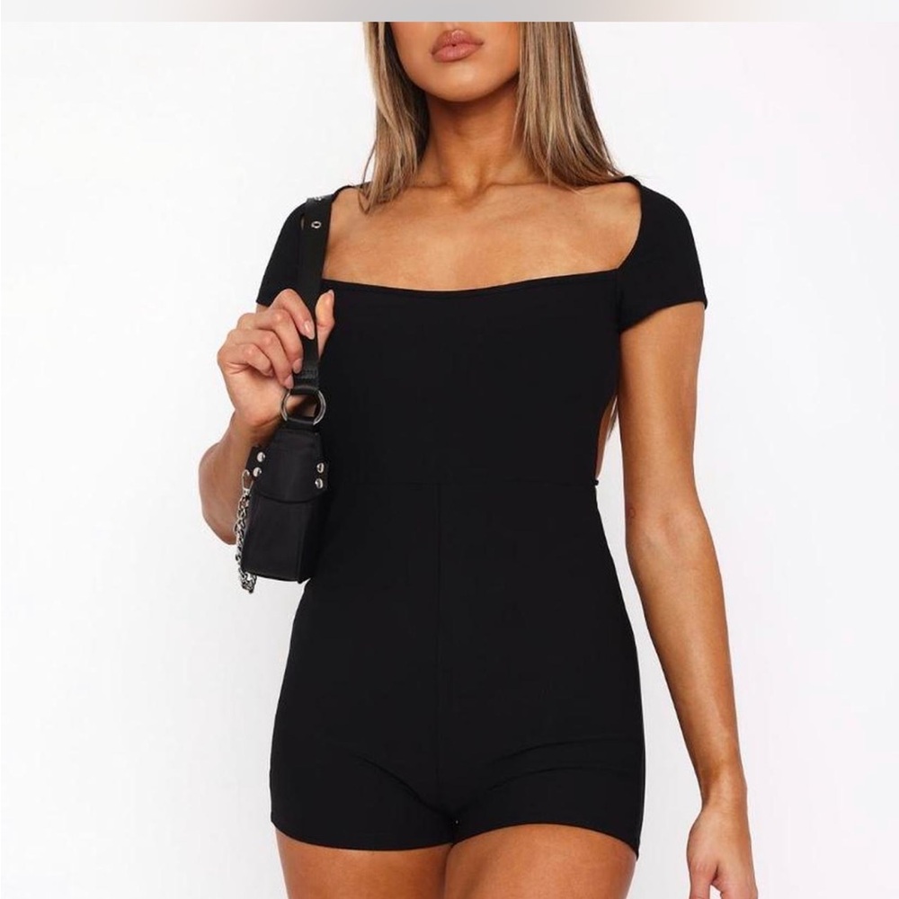 Whitefox as time goes by black playsuit romper size small
